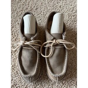 Beek Brown Suede Lace Up Wallabee Moccasin Toe Casual Comfort‎ Shoes Womens 8